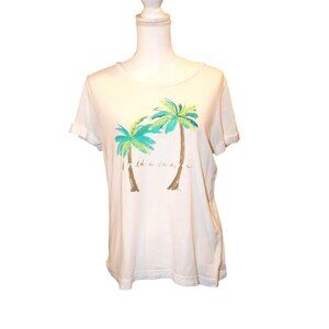Kate Spade Broome Street Palm Tree Graphic Tee Womens M White